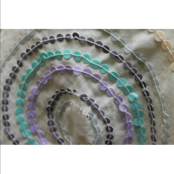 French Connection Women Skirt Ramie Cotton Lined Cream Sequins Beaded 30 - Picture 10 of 12